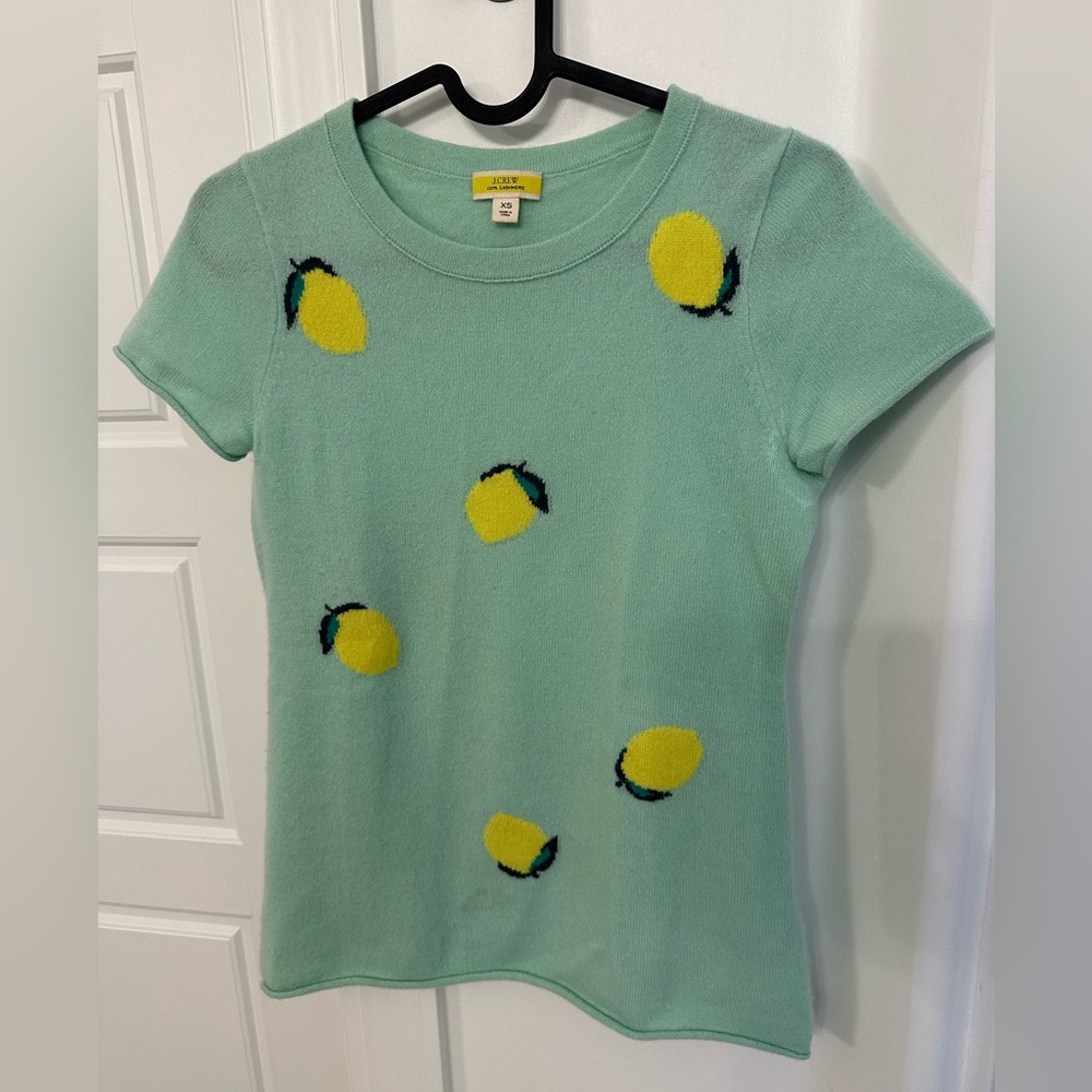 J. Crew Short sleeve crewneck cashmere sweater